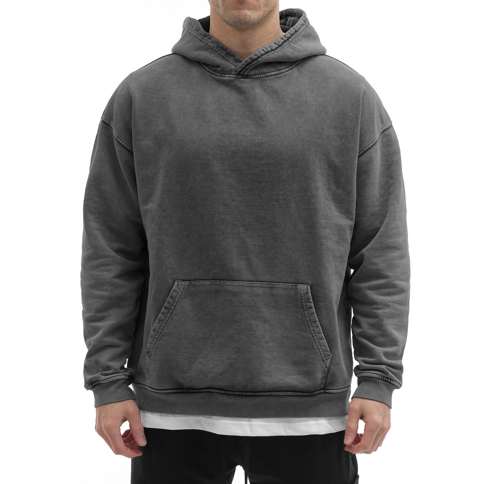 Heavy Oversize Hoodie washed black